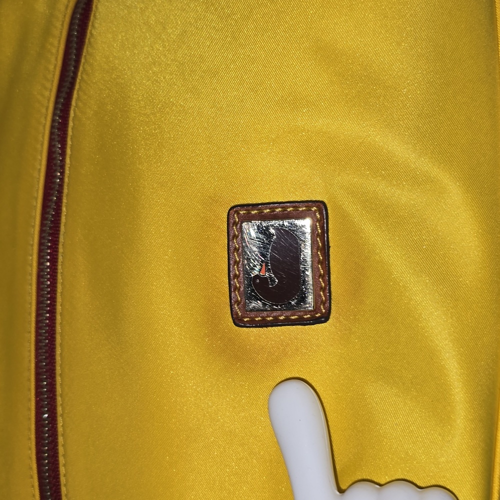 DOONEY AND BOURKE Nylon Hobo Shoulder Tote Bag Yellow Designer Bag - Picture 3 of 16